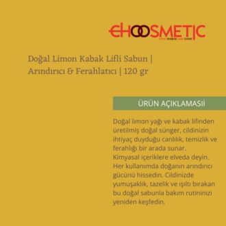 Limonlu Kabak Lifli Sabun 120 gr Peeling Etkili Temizlik Derin Temizlik  