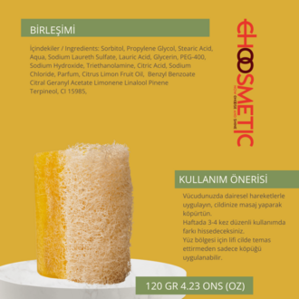 Limonlu Kabak Lifli Sabun 120 gr Peeling Etkili Temizlik Derin Temizlik  