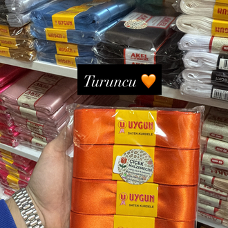 4 adet turuncu saten