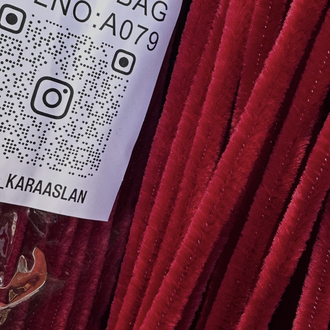 KOD A079 Koyu Bordo Şönil paket 100 adet