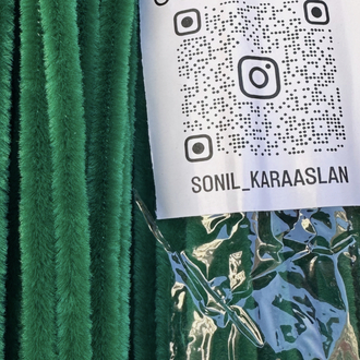 KOD A013 Zümrüt Yeşil Şönil paket 100 adet