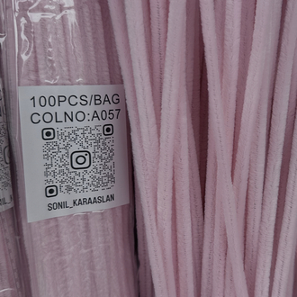 A057 KOD Açık Pembe Şönil 1 paket 100 adet