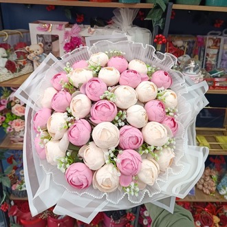 Premium Pembe Şakayık Buketi 