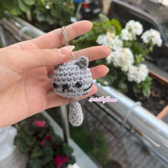 Kuyruğu Sallanan Kedi Anahtarlık