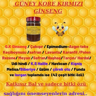 G. Kore K. Ginseng /Azgın teke/ Çakışır/ Safran/ Meyan/Karanfil/ funda 42 çeşit bitki