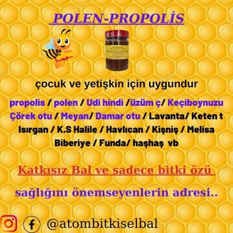 Polen ve propolisli  Apiterapi Atombitkiselbal 2 adet alımda 75 tl kar edin