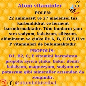 Polen ve propolisli Apiterapi Atombitkiselbal 2 adet alımda 75 tl kar edin