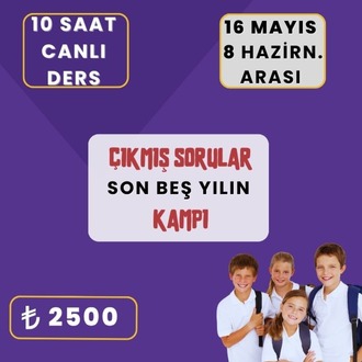  2. KAMP: ÇIKMIŞ LGS SORULARI DENEME & ANALİZ KAMPI