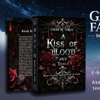 A Kiss of Blood and Roses - Hazır Kitap Kapağı (PSD + JPG)