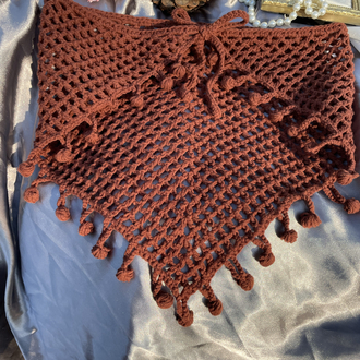 Kahverengi detaylı bandana