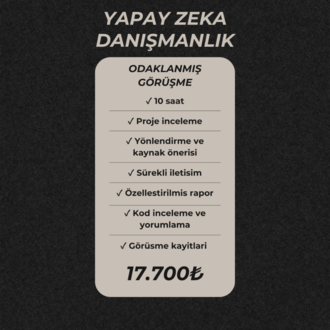 Yapay Zeka ve Computer Vision Danışmanlık Paketi (Odaklanmış Görüşme)