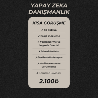 Yapay Zeka ve Computer Vision Danışmanlık Paketi