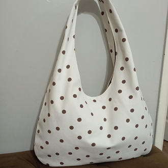 Zara Kumaş Polka Dot Bag