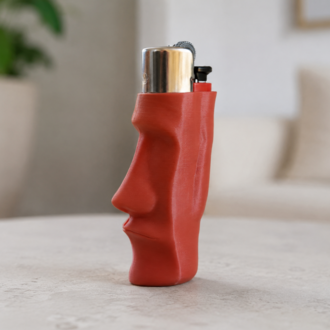 3D Baskı Yüz Tasarımlı Çakmak Kılıfı – Clipper Uyumlu
