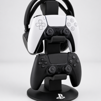 PS5 DualSense Uyumlu 2’li Oyun Kolu ve Kulaklık Standı