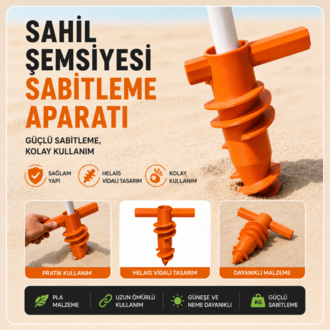 Sahil Şemsiyesi Sabitleme Aparatı