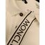 MONCLER (Yaka ve Kol) detaylı beyaz polo yaka t-shirt 