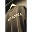 Balenciaga Gri Logo Baskılı Oversize T-shirt