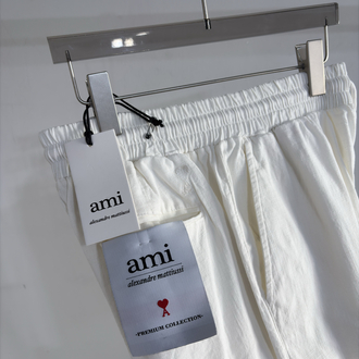 Keten Baggy Kalp Nakışlı Pantolon
