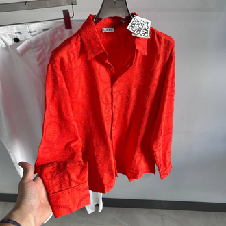 Loeve Ss’26 Premium Oversize Nakışlı Gömlek