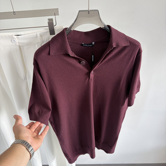 Dolce Ss'26 Premium  Merserize Knitted Polo Tshirt 