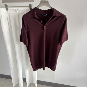 Dolce Ss'26 Premium  Merserize Knitted Polo Tshirt 