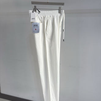 Keten Baggy Kalp Nakışlı Pantolon