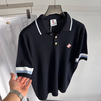Casa Ss’ 26 Premium Knitted Polo Tshirt (Navy)