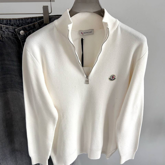 Mncler Premium Yarım Fermuar Örme Triko