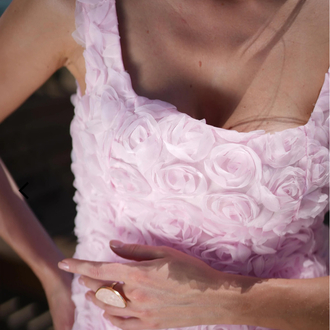 Pink rose dress