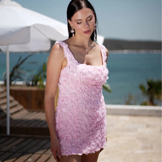 Pink rose dress