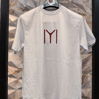 2007 Kayı IYI Baskılı Beyaz Basic T-Shirt