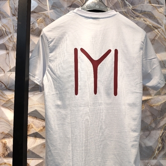 2007 Kayı IYI Baskılı Beyaz Basic T-Shirt
