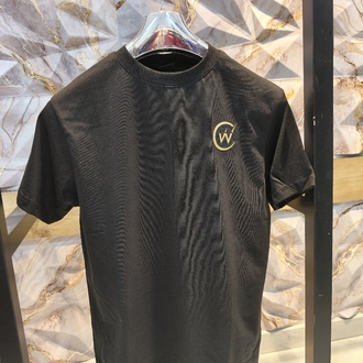 2020 A-K Baskılı Siyah Basic T-shirt