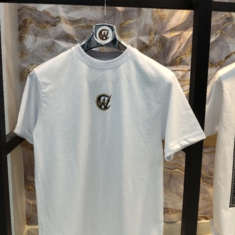 2005 Kaplan Baskılı Beyaz Basic T-Shirt