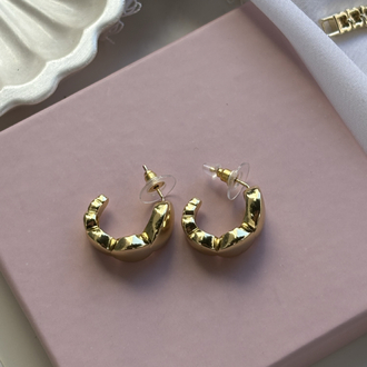 14K | Sıralı Daire Halka Küpe