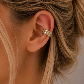 Zirkon Taşlı Ear Cuff Küpe