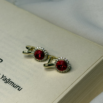 Kırmızı halka küpe | 14K