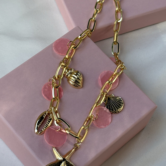 Pembe Gold Deniz yıldızı Kolye