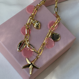 Pembe Gold Deniz yıldızı Kolye