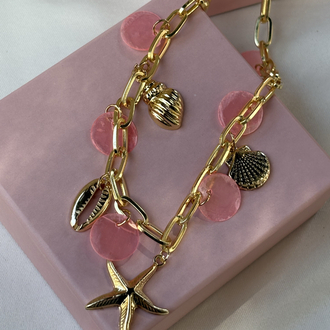Pembe Gold Deniz yıldızı Kolye