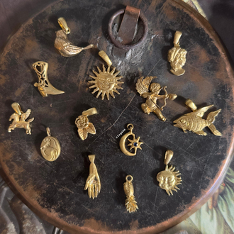 Pirinç kolye uçları
