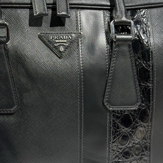 Prada croc-embossed