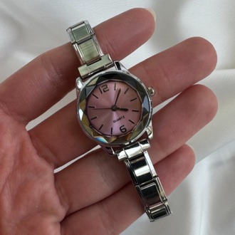 ÇELİK İtalyan Charm Nmntion Yuvarlak Saat