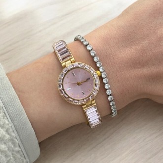 CLUP POLO Yeni SWRVSK Yuvarlak kasa Gold kordon Saat