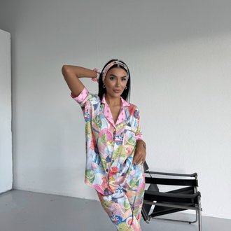 Desenli pijama takımı