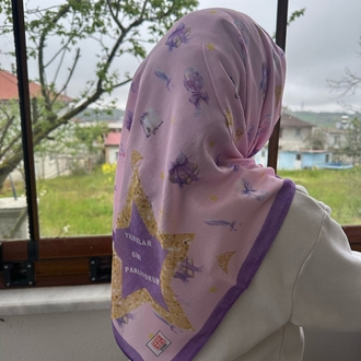 yıldız eşarp Pembe