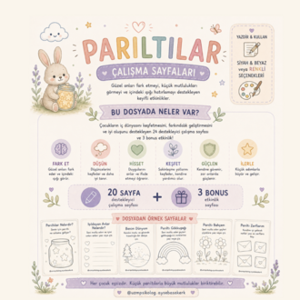 Parıltılar | Çocuklar İçin Farkındalık ve İyi Oluş Çalışma Sayfaları