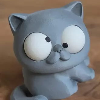 CoffeeCraft Goofy Cins Kedi - Gözleri Hareketli Şirin Model