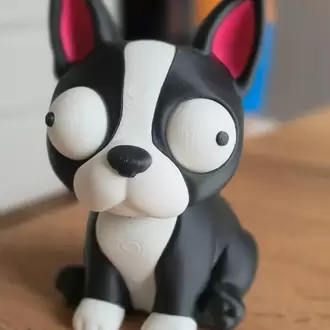 CoffeeCraft Goofy Boston Terrier - Gözleri Hareketli Şirin Model
